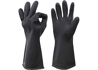 Glove Chemical & Acid Resistant HD Grey Large 6/Pkt