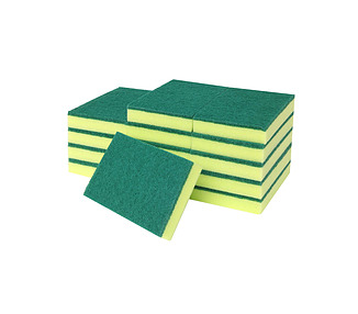 Green & Yellow Sponge Scourer 150 x 100mm 15/Pkt