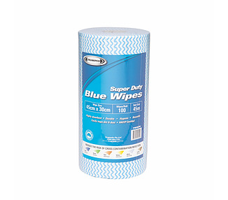 Premium Blue Wipes 30 x 45cm 100 Sheets