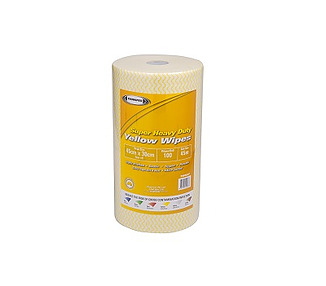 Premium Yellow Wipes 30 x 45cm 100 Sheets