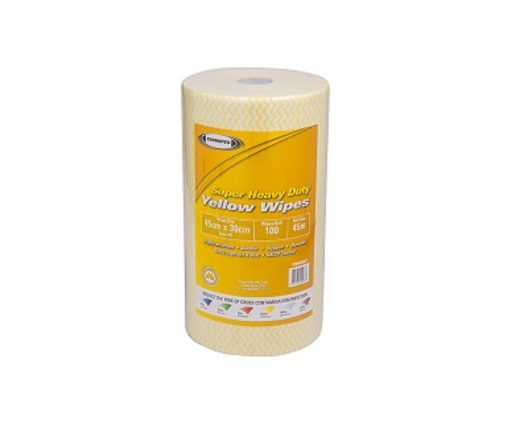 Premium Yellow Wipes 30 x 45cm 100 Sheets