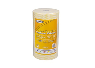 Premium Yellow Wipes 30 x 45cm 100 Sheets