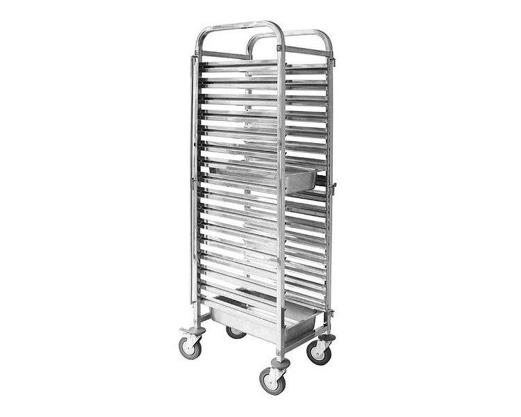 Stainless Steel Trolley for Gastronorm Tray 380 x 550 x 1735mm