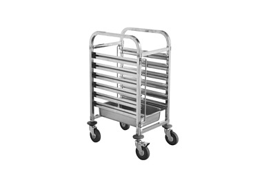 Trolley GN S/S 6 x 1/1 Tray 380 x 550 x 1000mm