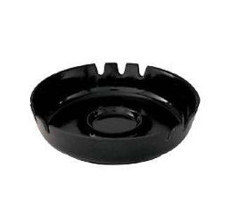 Ashtray Glass Round Black 107mm 24/Ctn