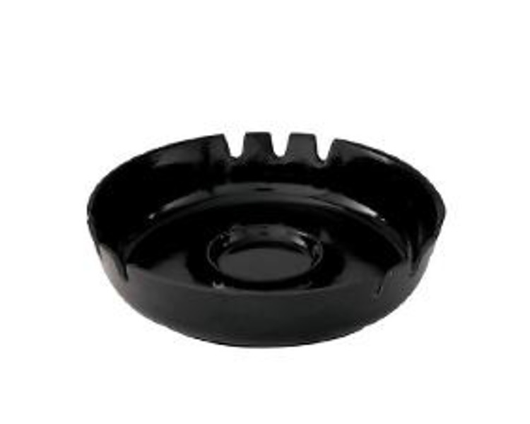 Ashtray Glass Round Black 107mm 24/Ctn