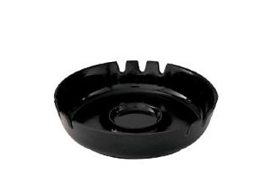 Ashtray Glass Round Black 107mm 24/Ctn