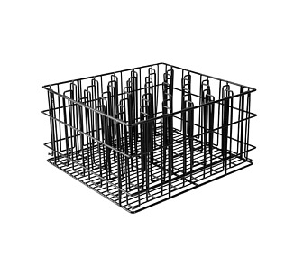 30 Compartment Black Glass Basket