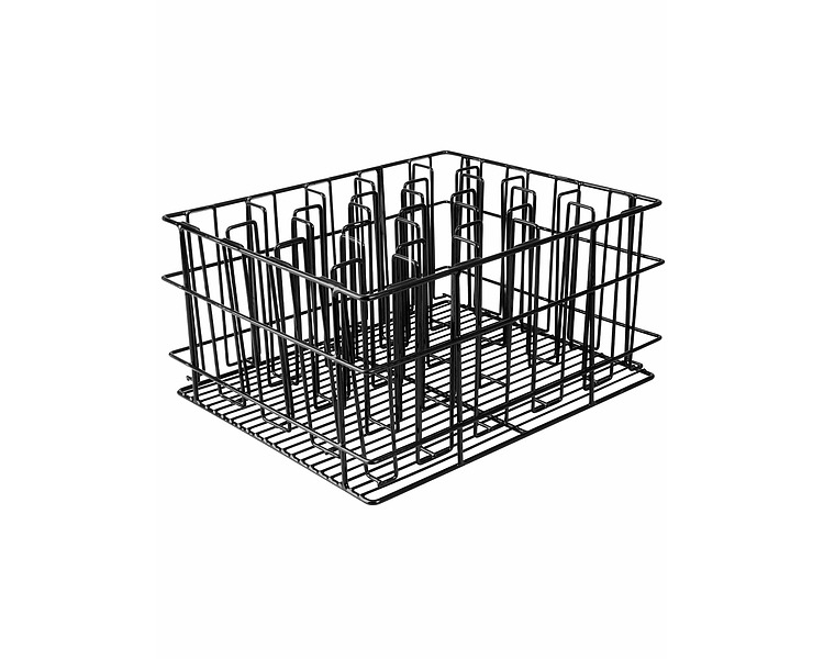 20 Compartment Black Glass Basket