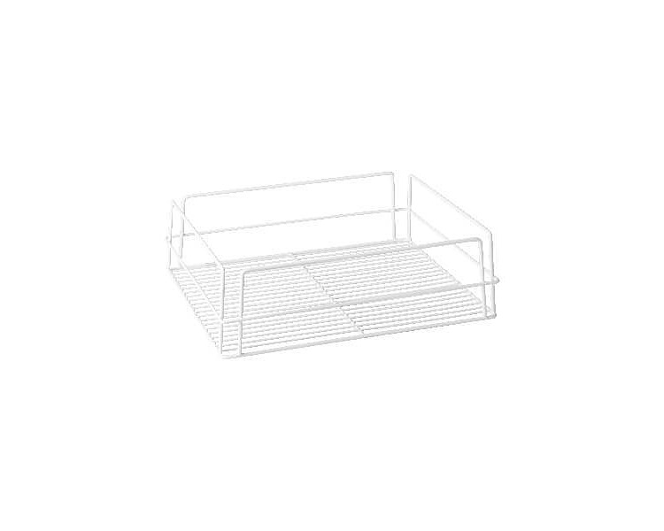 White Glass Basket Low Sided 43 x 35 x 7.5cm