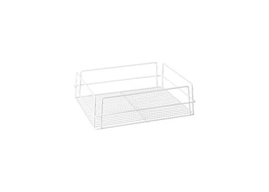 White Glass Basket Low Sided 43 x 35 x 7.5cm