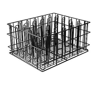 Glass Basket 12 Compartment 110 x 105mm Black