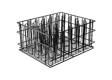 Glass Basket 12 Compartment 110 x 105mm Black