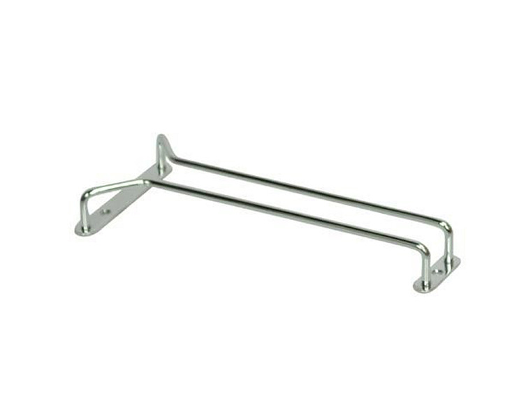 Chrome Single Row Glass Hanger 250mm