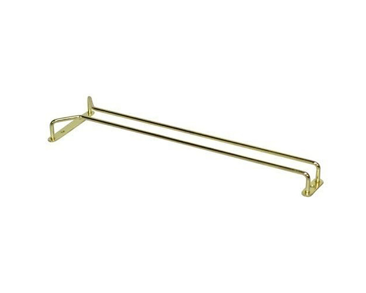 Brass Single Row Glass Hanger 400mm