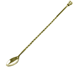 Gold Bar Spoon With Stud Muddler