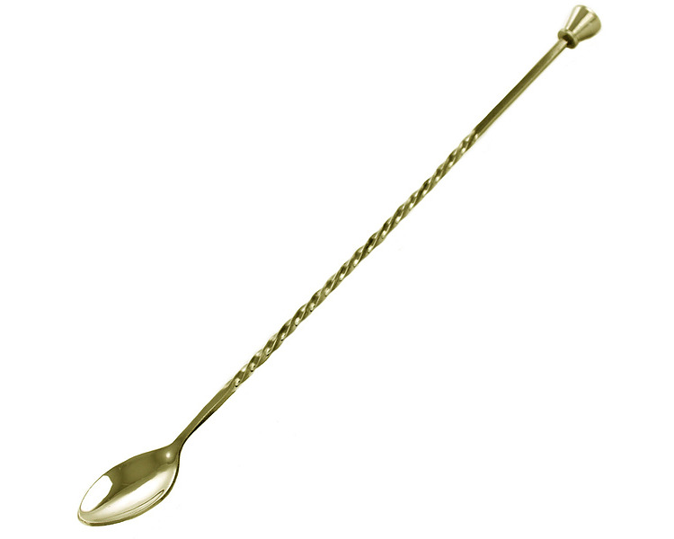 Gold Bar Spoon With Stud Muddler