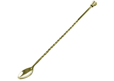 Gold Bar Spoon With Stud Muddler