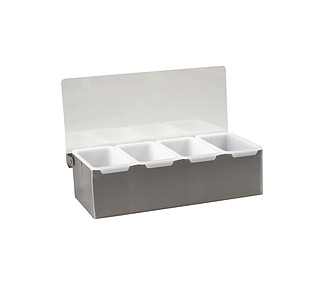 Stainless Steel 4 Compartment Condiment Dispenser