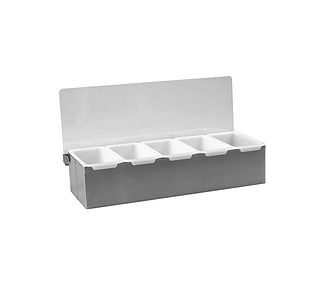 Stainless Steel 5 Compartment Condiment Dispenser