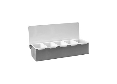 Stainless Steel 5 Compartment Condiment Dispenser