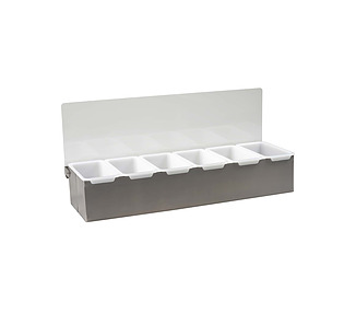 Stainless Steel 6 Compartment Condiment Dispenser