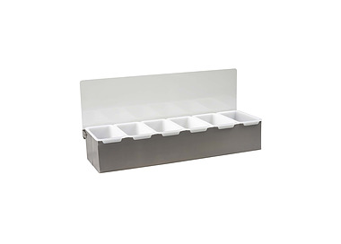 Stainless Steel 6 Compartment Condiment Dispenser