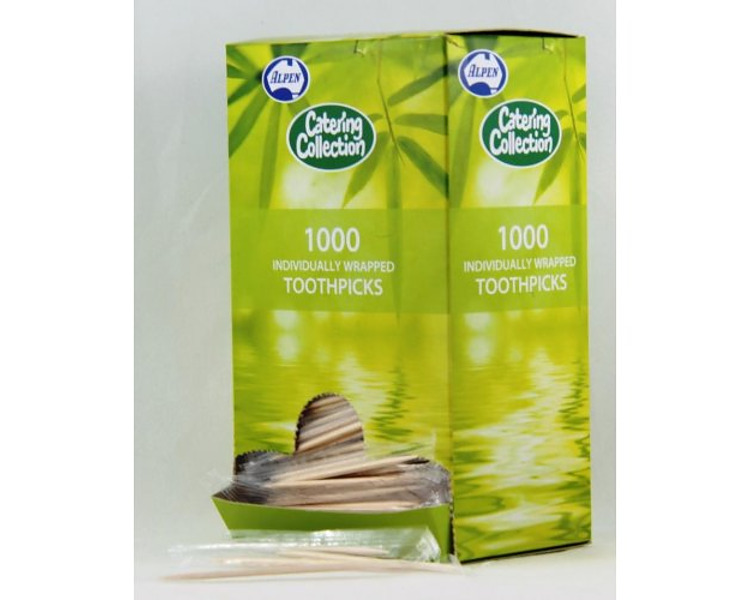 Individually Wrapped Toothpicks 65mm 1000/Pkt