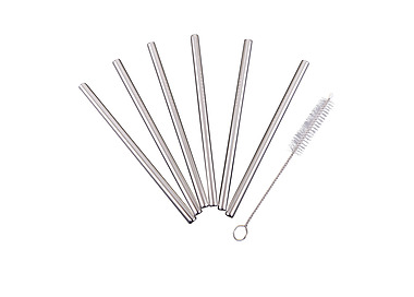 Stainless Steel Cocktail Straw 10/Pkt