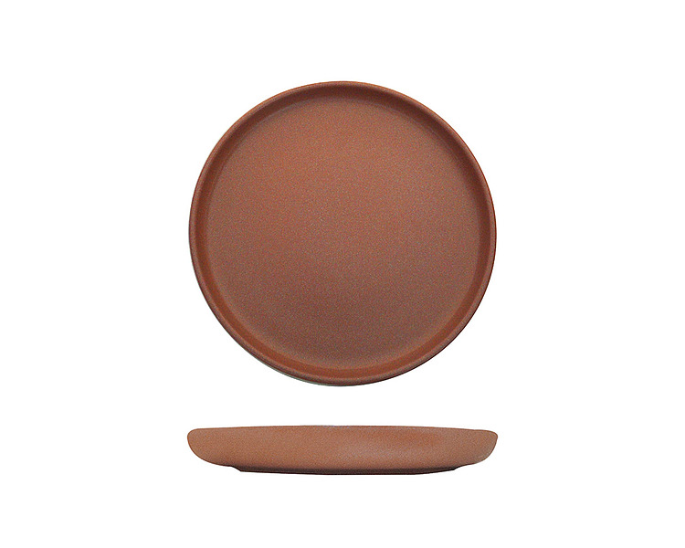 Eclipse Uno Brown Round Plate 220mm 6/Ctn