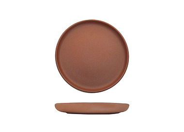 Eclipse Uno Brown Round Plate 220mm 6/Ctn