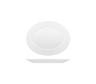 Churchill Buckingham Oval Plate White 203 x 160mm 12/Ctn