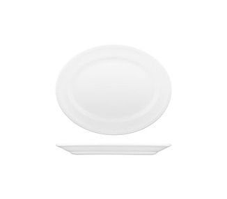 Churchill Buckingham Oval Plate White 254 x 200mm 12/Ctn