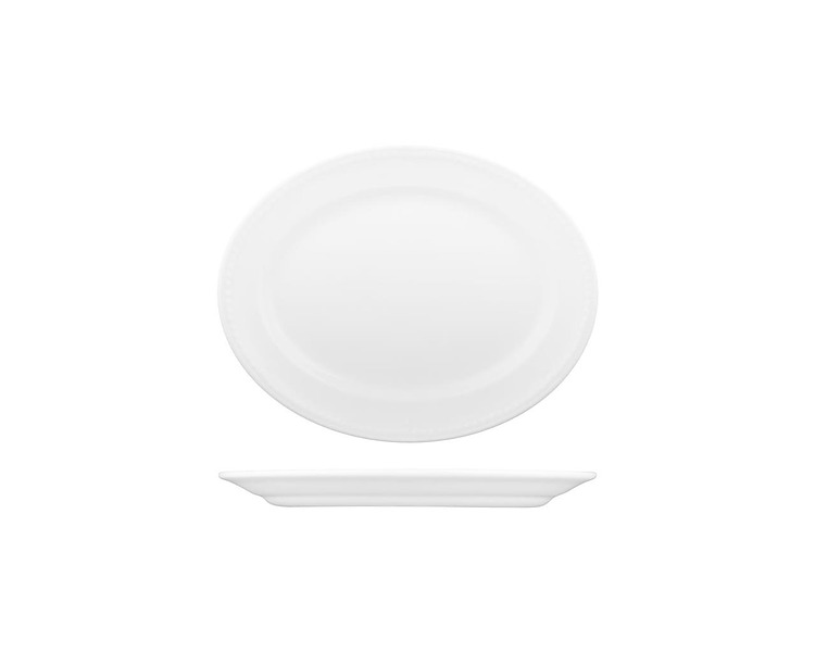 Churchill Buckingham Oval Plate White 254 x 200mm 12/Ctn