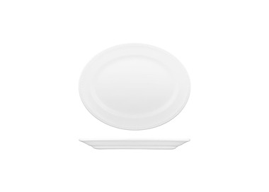 Churchill Buckingham Oval Plate White 254 x 200mm 12/Ctn