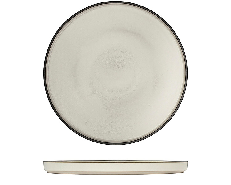 Luzerne Mod Round Stackable Plate Dusted White 270mm 3/Pkt