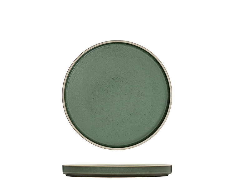 Luzerne Mod Round Stackable Plate Smokey Basil 200mm 6/Pkt