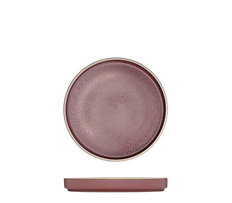 Luzerne Mod Round Stackable Plate Smokey Plum 160mm 6/Pkt