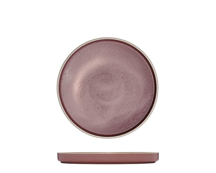 Luzerne Mod Round Stackable Plate Smokey Plum 200mm 6/Pkt