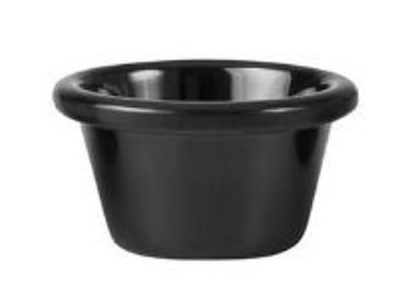 Black Melamine Ramekin 80mm 90ml 72/Ctn