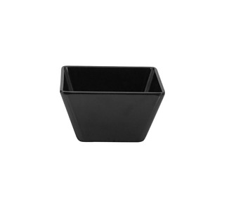 Black Melamine Square Bowl 130 x 130 x 70mm 24/Ctn