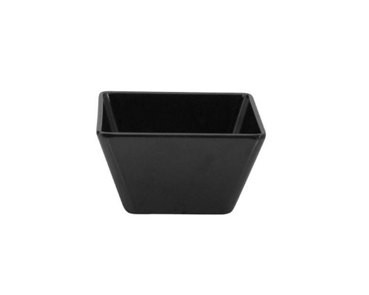 Black Melamine Square Bowl 130 x 130 x 70mm 24/Ctn