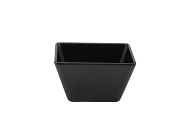 Black Melamine Square Bowl 130 x 130 x 70mm 24/Ctn