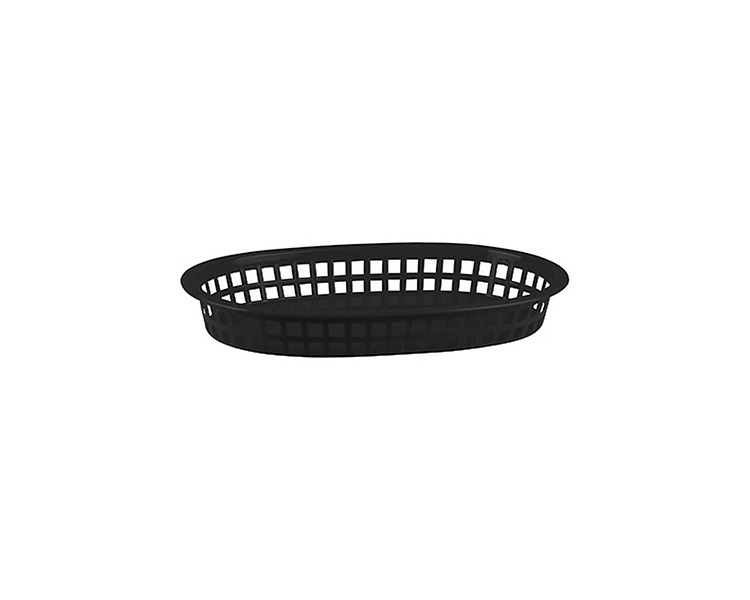 Black Rectangle Plastic Basket 270 x 180 x 40mm 36/Ctn