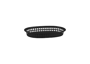 Black Rectangle Plastic Basket 270 x 180 x 40mm 36/Ctn