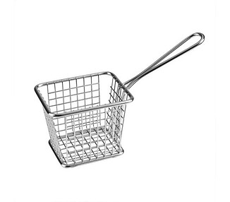 Stainless Steel Rectangular Service Basket 94 x 78 x 78mm 12/Ctn