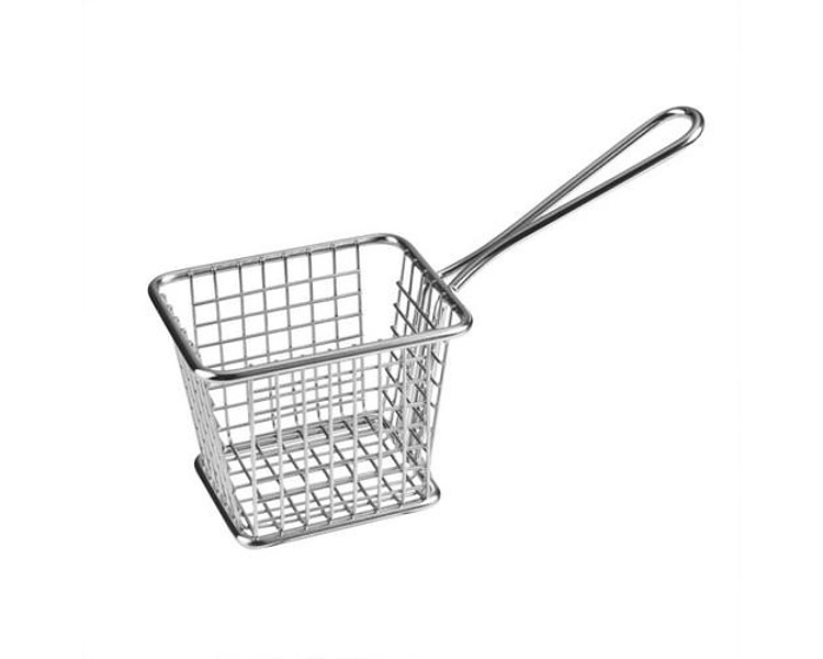 Stainless Steel Rectangular Service Basket 94 x 78 x 78mm 12/Ctn