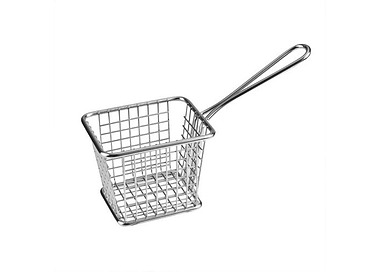 Stainless Steel Rectangular Service Basket 94 x 78 x 78mm 12/Ctn