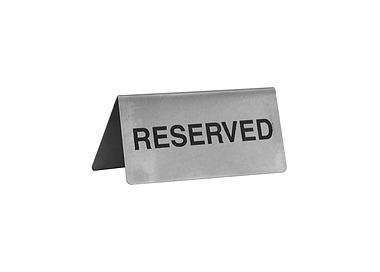 Stainless Steel Reserve Sign 12/Pkt