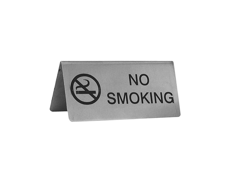 Stainless Steel No Smoking Sign 12/Pkt